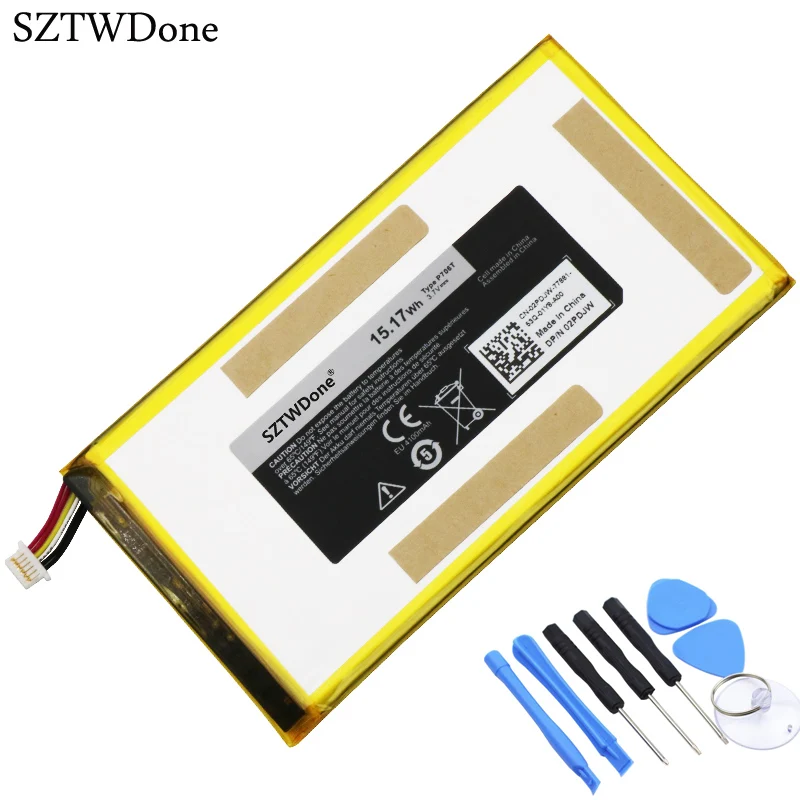 SZTWDone P706T новый планшетный Аккумулятор для DELL Venue 7 3730 8 3830 T02D T01C T02D002 T02D001 0CJP38 02PDJW 3 v