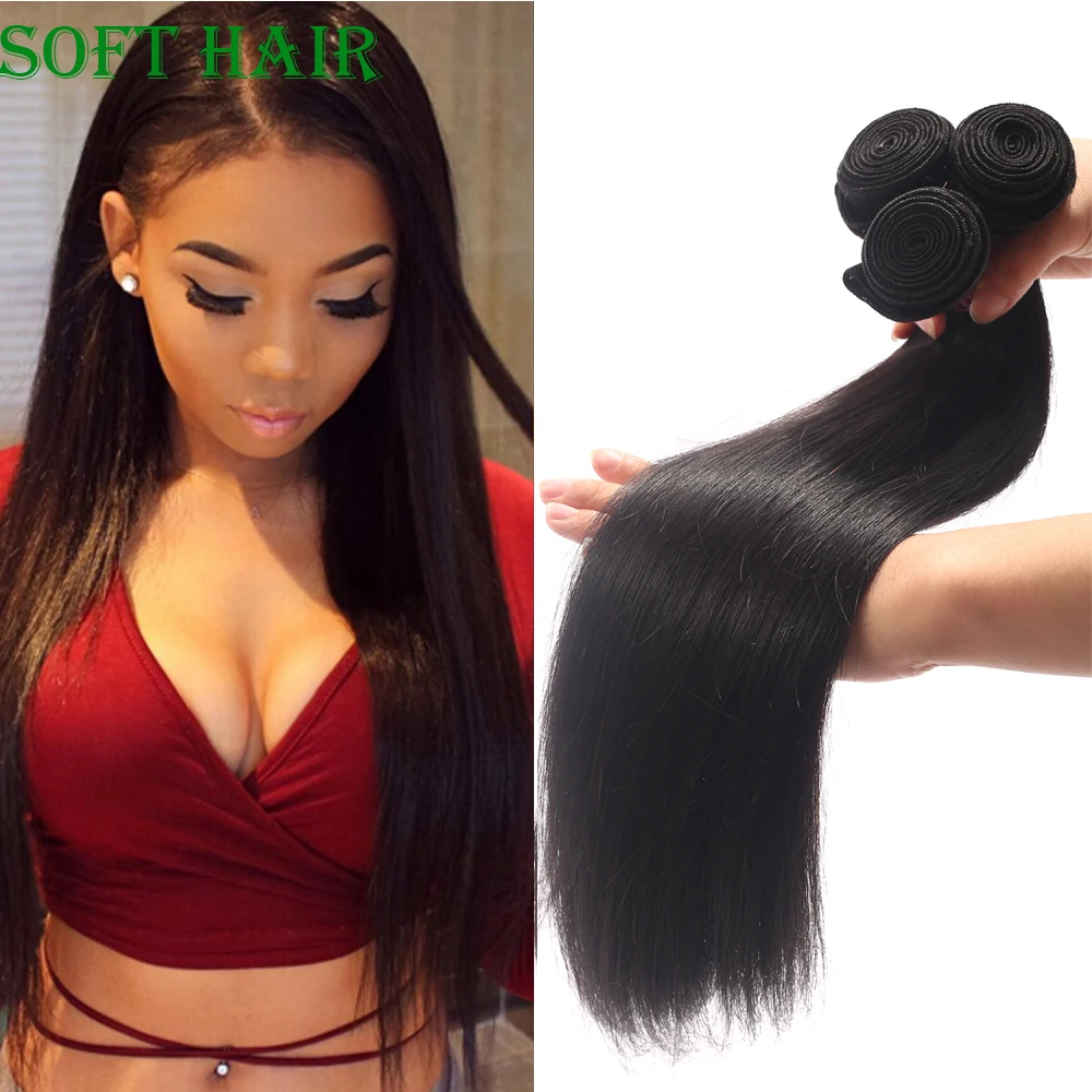 

8A Unprocessed Brazilian Virgin Hair Straight 3 Bundle Deals Cheap Human Hair Weave Bundles o Shedding Cheap Price