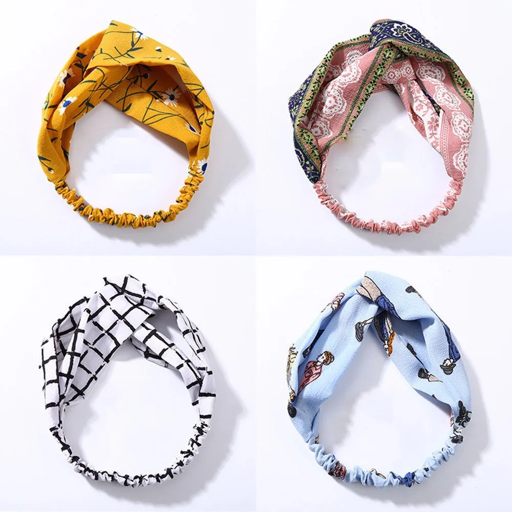 

Fashion Women soft Turban Twist Knot Headwrap Twisted Knotted Elastic comfortable Hairband L50/0108