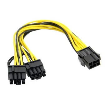 

by dhl or ems 200pcs Molex 6 pin PCI Express to 2 x PCIe 8 (6+2) pin Motherboard Video Card PCI-e VGA Splitter Hub Power Cable