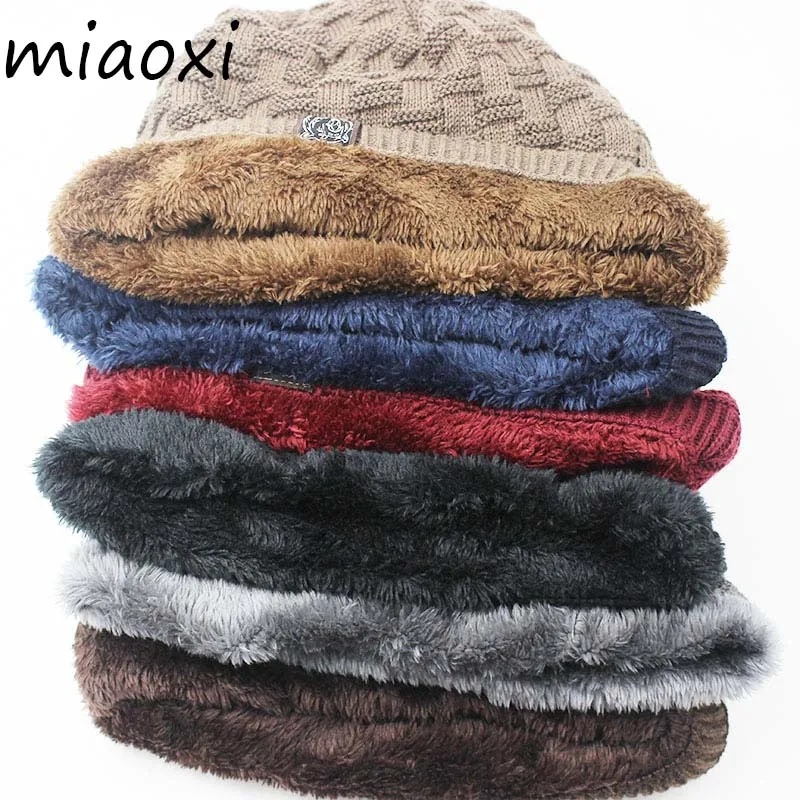 Miaoxi зимние теплые мужские модные шапочки skullies Высококачественная Толстая шляпа шапки для мужчин крутой вязаный капот повседневные брендовые кепки mx-322