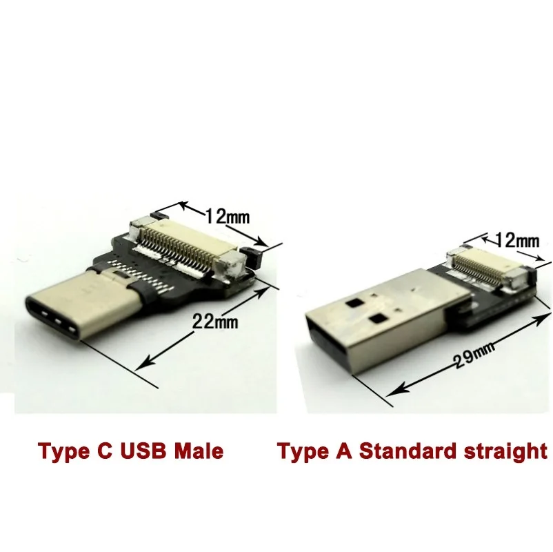 5 см 100 тонкий USB кабель прямой тип C штекер Тип FFC плоский ленточный кабель|version| |