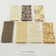 Книжная хлопковая ткань кофе Джерри рулон стеганые полоски ткани для DIY лоскутное шитье 7 шт 5 см x 100 см F031