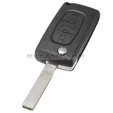 NEW 3 BUTTON FOR COLLAPSIBLE FLIP REMOTE KEY FOB CASE FOR CITROEN C2 C3 C4 C5