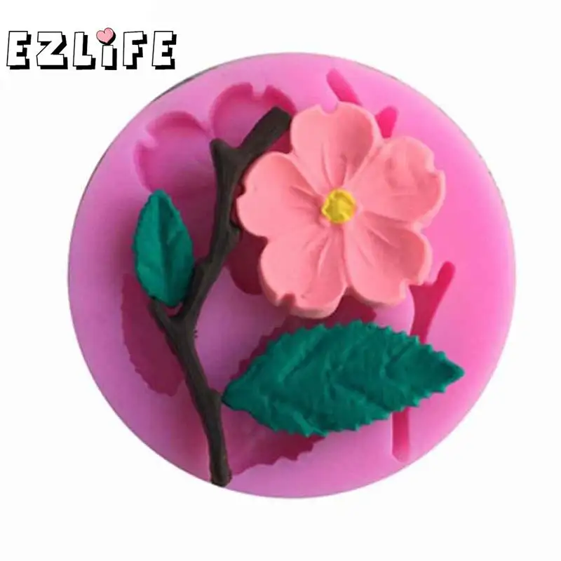 

Candy Mould 1Pcs Peach Blossom Shape Fondant Molds Cake Decorating Tools Chocolate Mold Soap Cake Stencils Kitchen DIY Tools