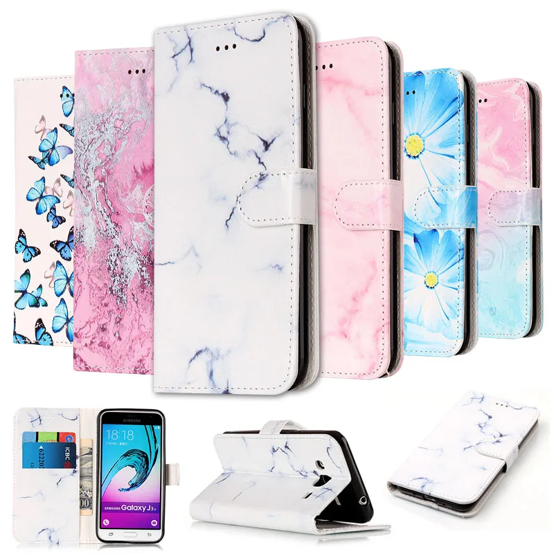 

High Quality Painting Stand Flip Leather Case For Samsung Galaxy J3 2016 / J5 J7 2016 Phone Cover Cases For Galaxy J510 /J5 2016