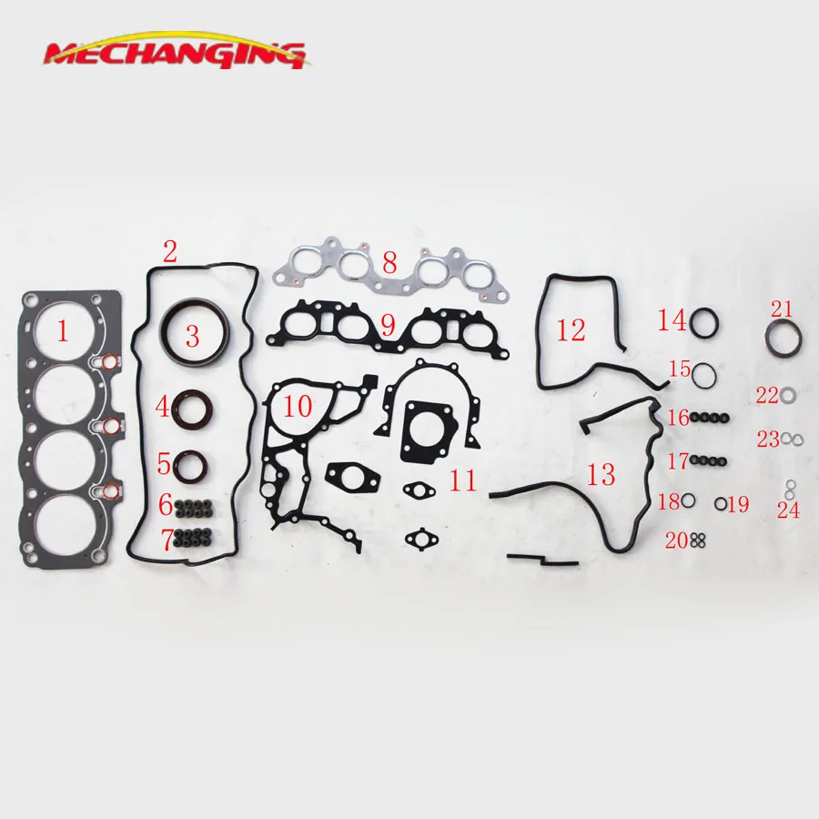 

Customized FOR TOYOTA CRESTA CHASER MARK II Saloon 1.8 4SFE ENGINE PARTS Engine Repair Kit Engine Gasket 04111-74280