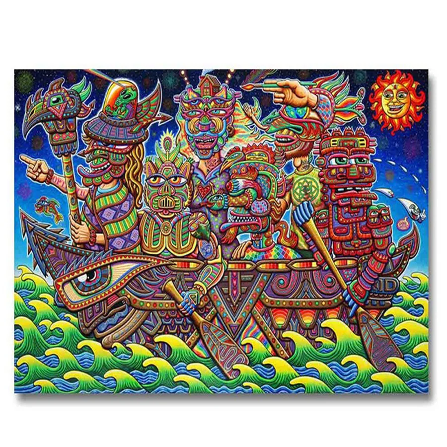 

5d diy Full square Diamond Painting,3d Cross-Stitch,Mosaic,Trippy Alex Grey Visual Mind Funny Lion,sale Diamond Embroidery