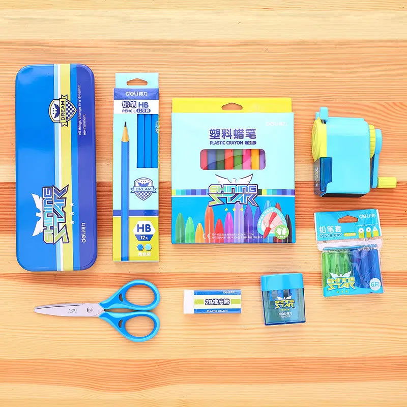 1pcs Deli 9610 Pupil Stationery Gift Box Korea Creative Stationery Set Gift Set Student Setin