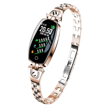 

Band Metal Bracelet Jewelry Heart Rate Blood Pressure Monitoring Health Sports Step Smart Watch Women reloj inteligente mujer