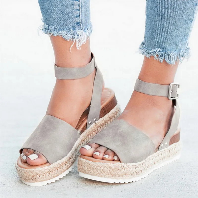 

vertvie Women Sandals Plus Size Wedges Shoes For Women High Heels Summer 2019 Flip Flop Chaussures Femme Platform Sandals