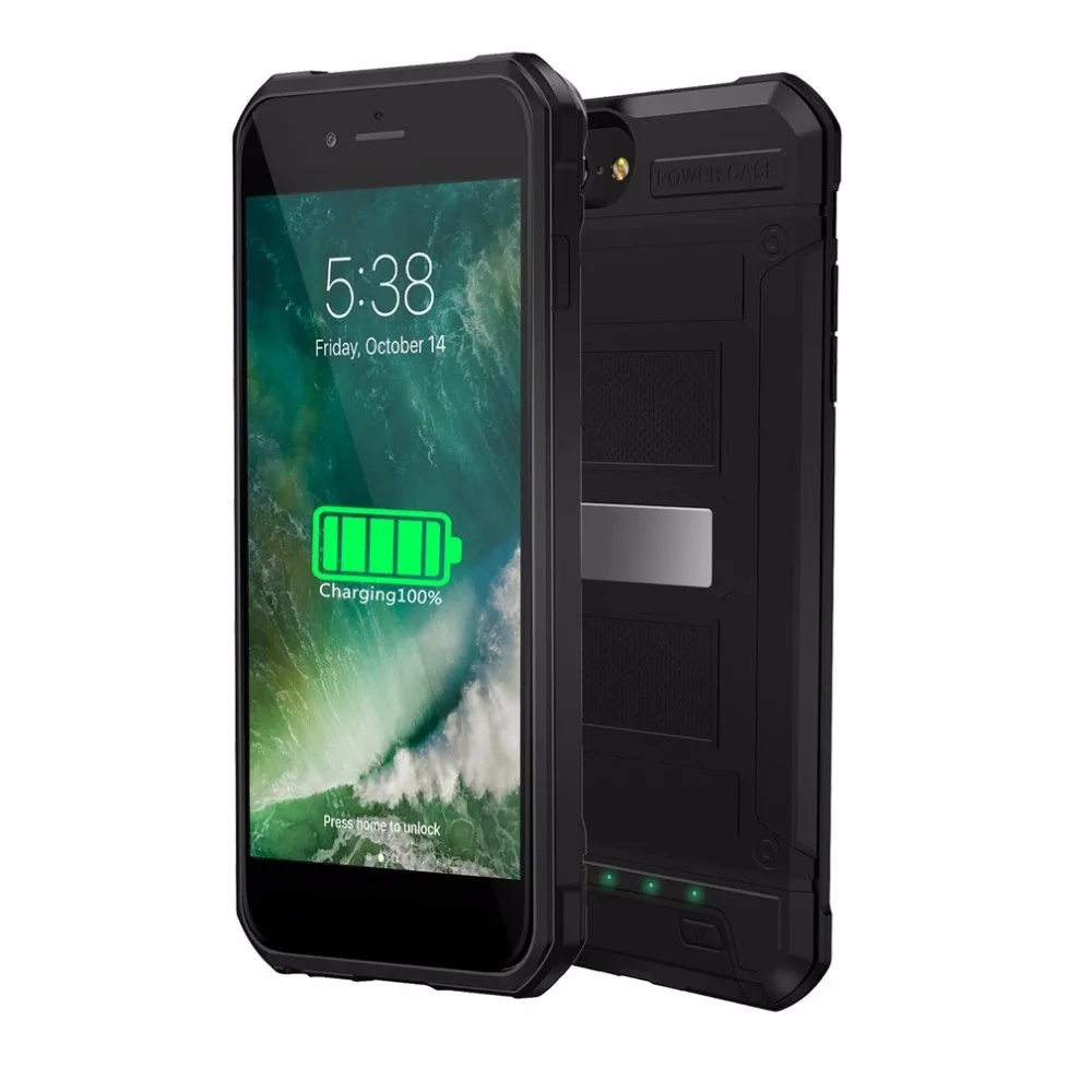 

3000mAh Rechargeable Power Bank Phone Case Protective Cover Smart phone Battery Charger Case with 4 LED Indicators for iPhone