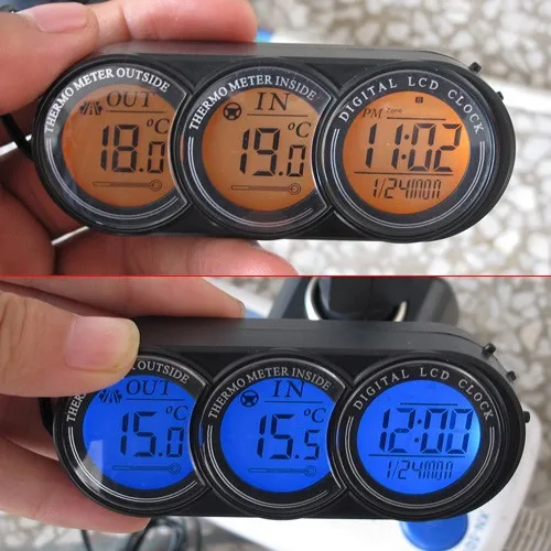 Multifuctions Auto Thermometer Automotive innen und außen Temperatur meter  Kalender Uhr Auto thermometer VST7045V - AliExpress