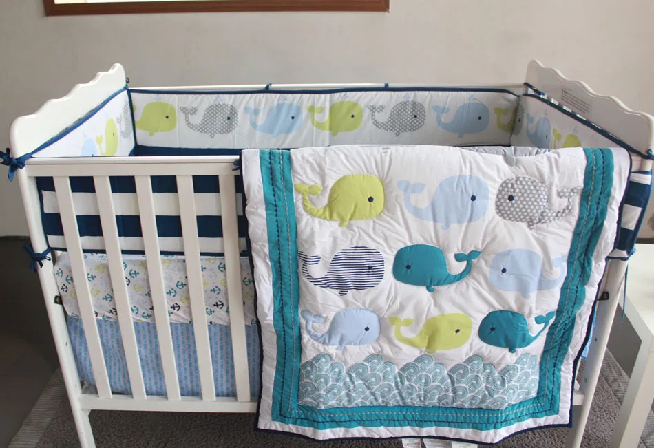 Popular Baby Boy Crib Bedding Set-Buy Cheap Baby Boy Crib Bedding New 7pcs baby bedding set whale baby boy crib bedding sets Cot Crib Bedding Set kit - Popular Baby Boy Crib Bedding Set-Buy Cheap Baby Boy Crib Bedding