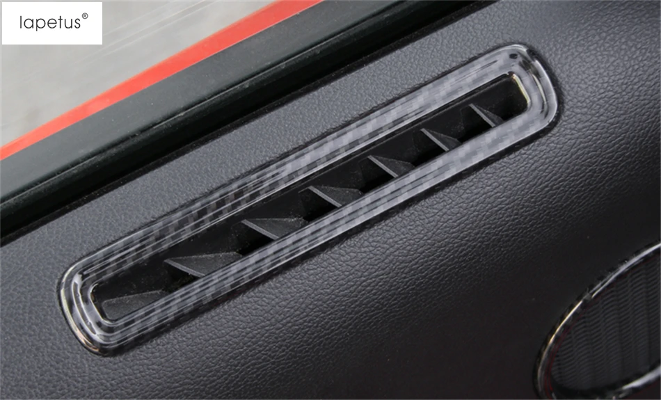 Carbon Fiber Car Door Air Vent Outlet Cover Trim 2pcs For Ford Mustang 2015-2019