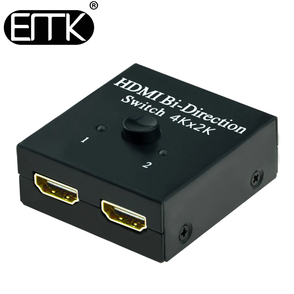 

EMK HDMI Bi-Direction Switch 4K x 2K HDMI 1 in 2 out HDMI switch 1x2 support 1.4V 3D 1080P for TV DVD Laplap Display PS3 PS4