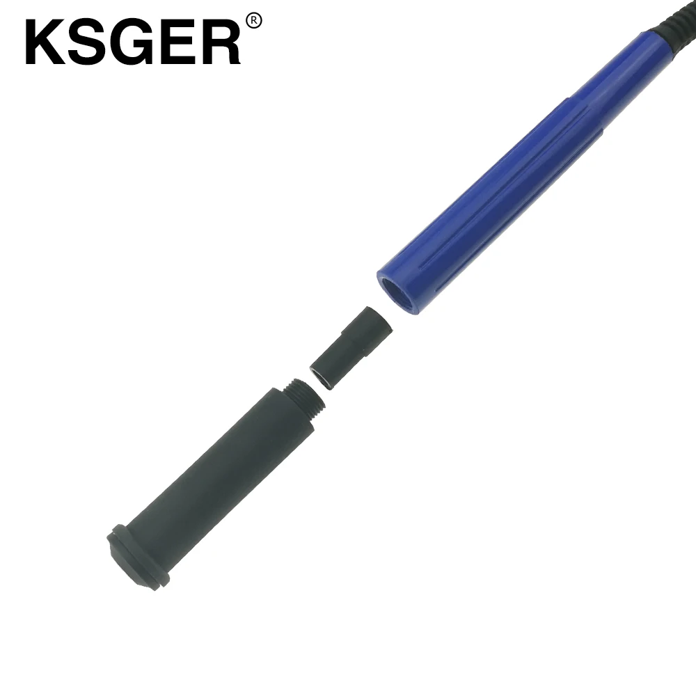 KSGER T12 STM32 OLED 9501 паяльная станция паяльник наконечники паяльная ручка GX12-5PIN разъем 5 Core Solft силиконовый провод