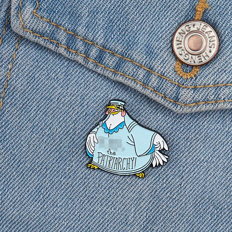 

Hen Enamel Pin Patriarchy Gender Equality Brooches Cartoon Hen Bag Clothes Lapel Pin Gender Equality Feminist Jewelry Gift