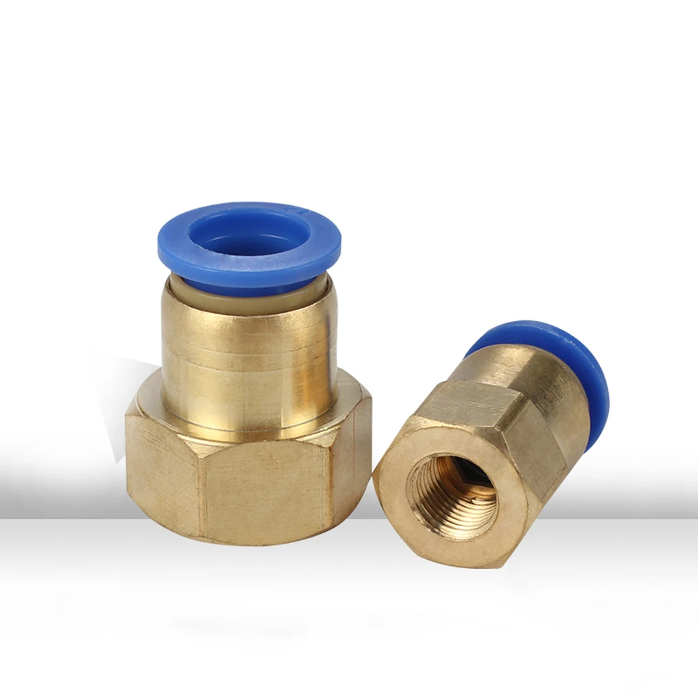 PCF 1/8 &quot1/4" 3/8 &quot1/2" BSPT гнездо x 4/6/8/10/12 мм OD трубка пневматический