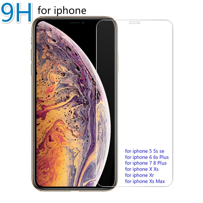 9H закаленное стекло для iPhone 7 8 6 6S Plus 2.5D Защита экрана iphone xs max защита стеклянная