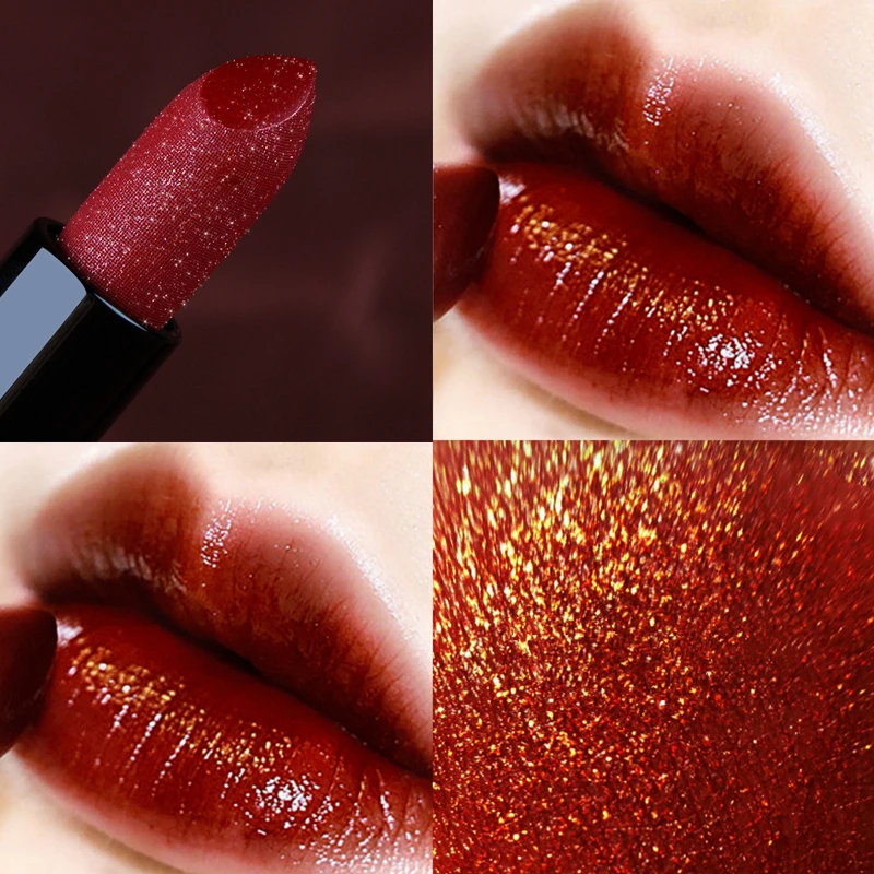 

13 Colors Diamond Shimmer Lipstick Velvet Makeup Long Lasting Matte Beauty Sexy Red Lip Stick Waterproof Girl Make Up Lipsticks