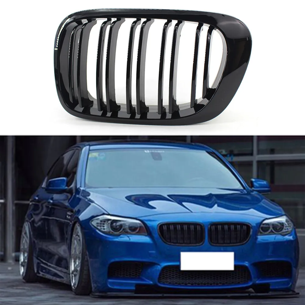 Пара глянцевая черная двойная оправа решетка M Стиль модифицированный лак для выпечки Черная решетка для BMW E46 2 двери 98-02 год