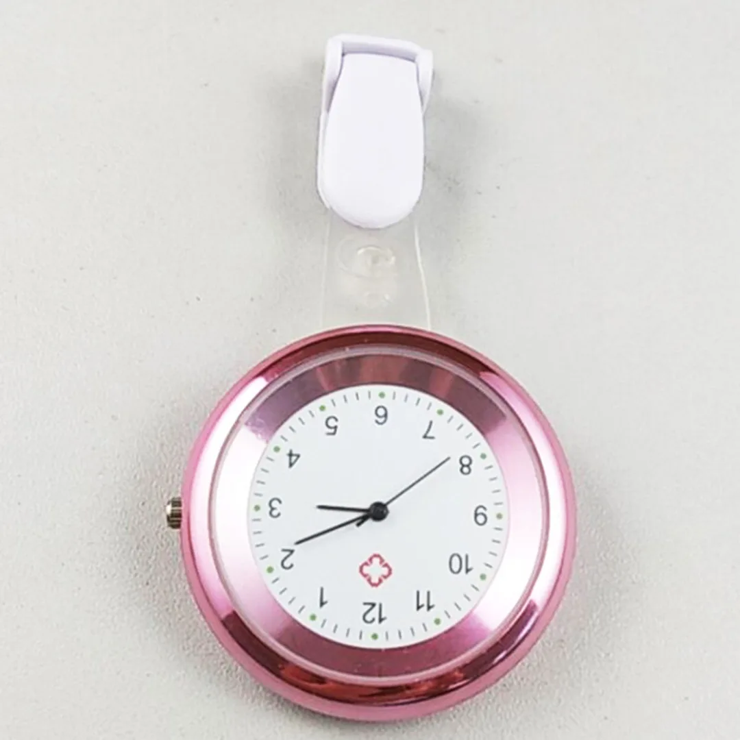 8 Candy Color Fashion Women Silicone Nurse Watch Round Dial Doctor Medical Quartz Pocket Fob Watches Brooch Pendant
