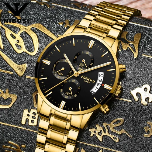 NIBOSI Для мужчин бизнес часы Для мужчин модные часы WatchesMilitary кварцевые наручные часы Hot часы мужские спортивные часы Relogio Mascul
