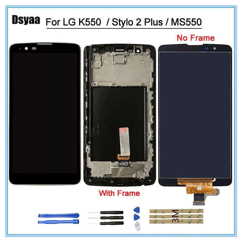 

100% Tested Display For LG Stylo 2 Plus 4G K550 MS550 LCD Touch Screen Digitizer Replacement For LG Stylo 2 Plus No dead pixel