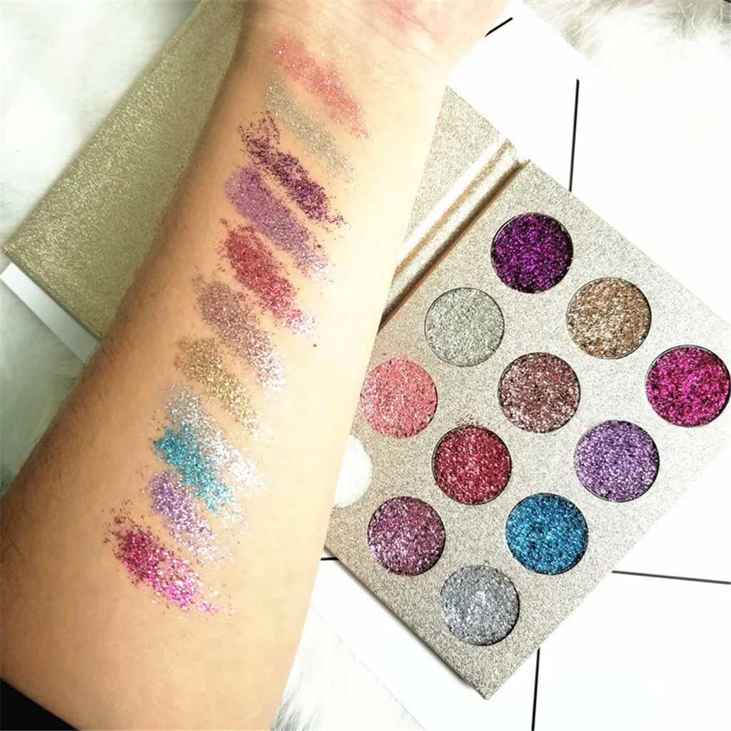 

2019 hot shimmer and shine Glitter Eye Shadow Powder Palette Matte Eyeshadow Cosmetic Makeup Waterproof paleta beautiful glaze