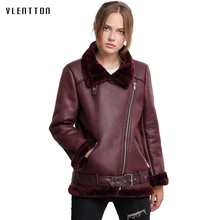 Faux Lambswool Suede Coats Women 2018 Autumn Winter Faux Leather Zipper Biker Jacket Female Casual Motorcycle Lamb Fur Warm Coat faux suede zip up motorcycle jacket