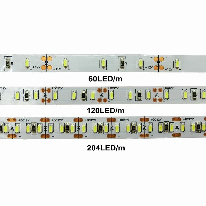 3014 Светодиодная супер яркая лента 5 м 1020 светодиодов DC12V 204 светодиодов/м белая/теплая R/G/B белая гибкая светодиодная лента IP20 IP65 IP67