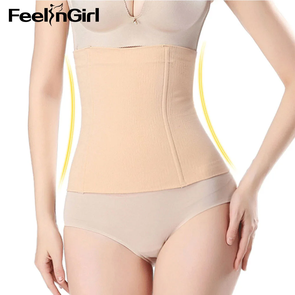 FeelinGirl фирмы Управление талии тренер корсет пояс для похудения Body Shaper бесшовный послеродовой моделирования ремень Корректирующее белье