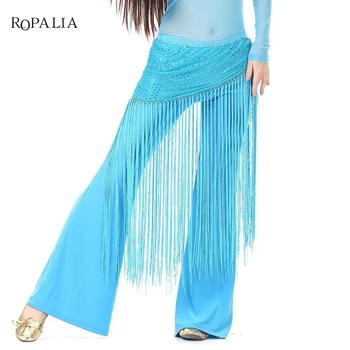 

Tassels Belly Dance Hip Skirt Scarf Wrap Waist Belt Bling Golden Coins Sequins
