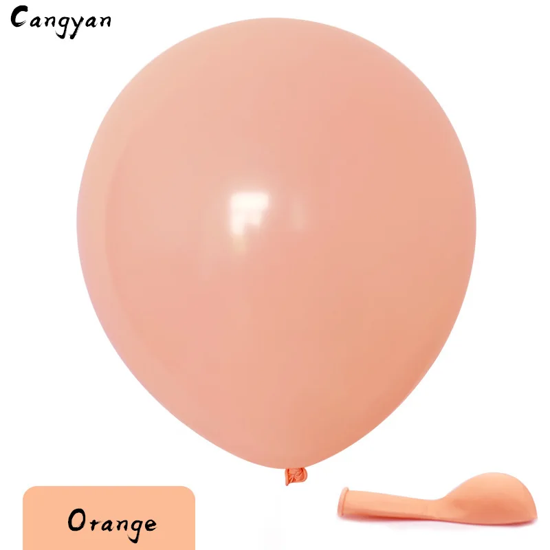 50 шт. 10 дюймов толщиной 2,2 г круглый шар для дня рождения, свадьбы, композиции, яркие цвета, шар макарон, игрушечный шар для детей - Цвет: orange
