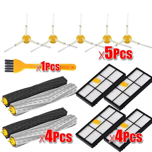 HEPA Filters Replace Brush Kit Parts Accessories For IRobot Roomba 805 860 861 865 866 870 871 880 885 960 966 980 Series 14Pcs a lot