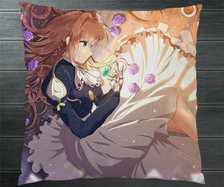 Anime Violet Evergarden Two Side 40x40cm Pillowcases Pillow Cushion