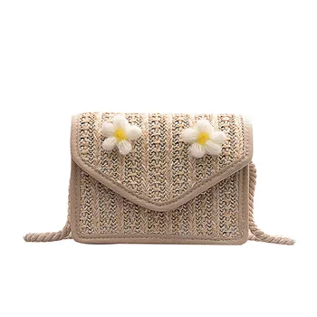 

Small Bag Female 2019 New Fashion Straw Bag Shoulder Messenger Bag Summer Wild Small Square Bag