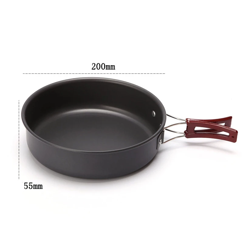 1.7L de sartén de aluminio portátil al aire libre utensilios de cocina no sartén antiadherente de cocina sartén Camping Picnic senderismo utensilios con bolsa 1.7L de sartén de aluminio portátil al aire libre utensilios de cocina no sartén antiadherente de cocina sartén Camping Picnic senderismo utensilios con bolsa