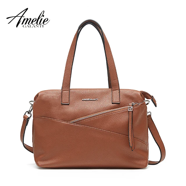 AMELIE GALANTI Brand Women Leather Handbag Crossbody Bag Big Lady Capacity Shoulder Bags Soft fabric Women Bag 2018