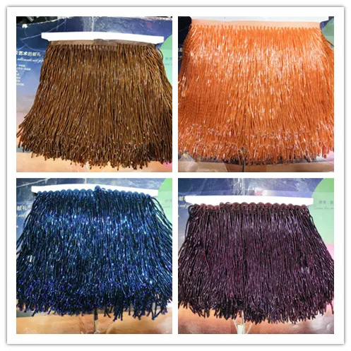 

4 colors hot sale beaded Fringe Ribbon Trim Fringe Tassel Lace Trim JRB-7.0901 for party dress