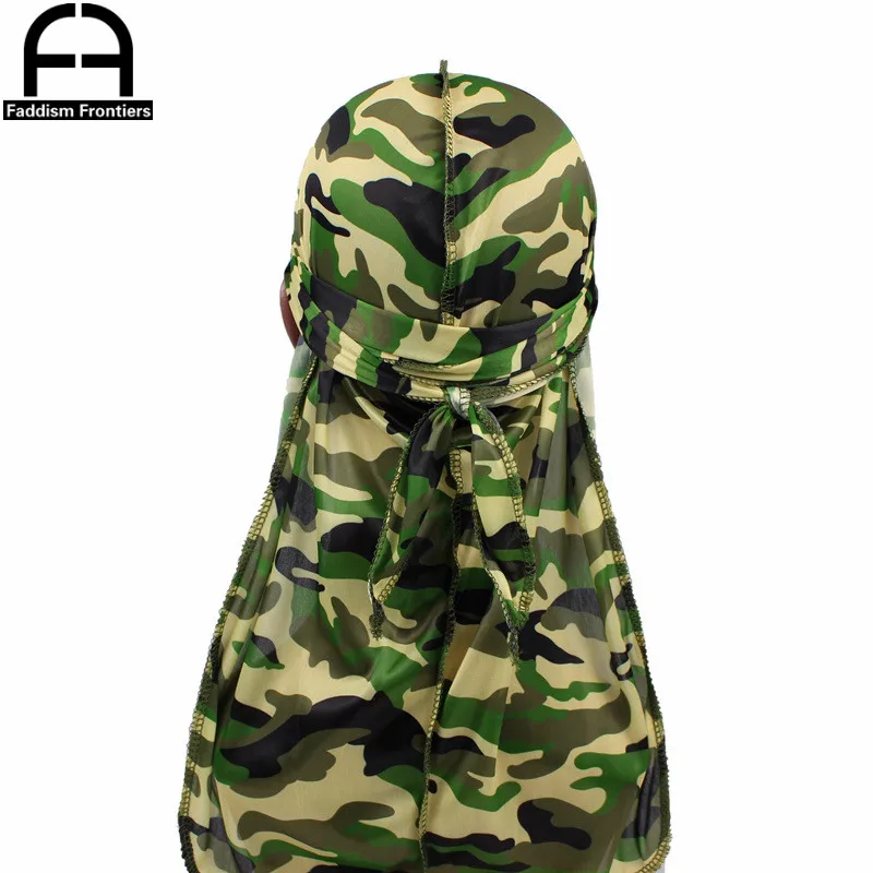 Men Silky Durags Turban Print Silk Durag Headwear Bandans Headband Hair Accessories Pirate Hat Waves Rags