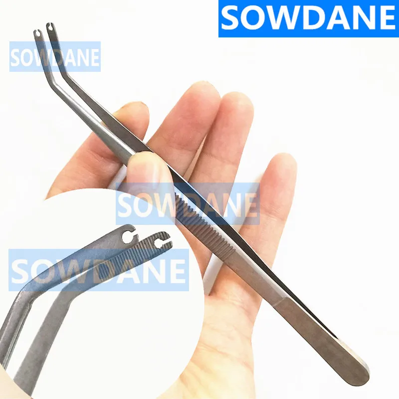 

Dental Stainless Steel Operation Stitching Tweezer College Tweezers Cotton Dressing Forceps Serrated Tip Oral Care Tweezer