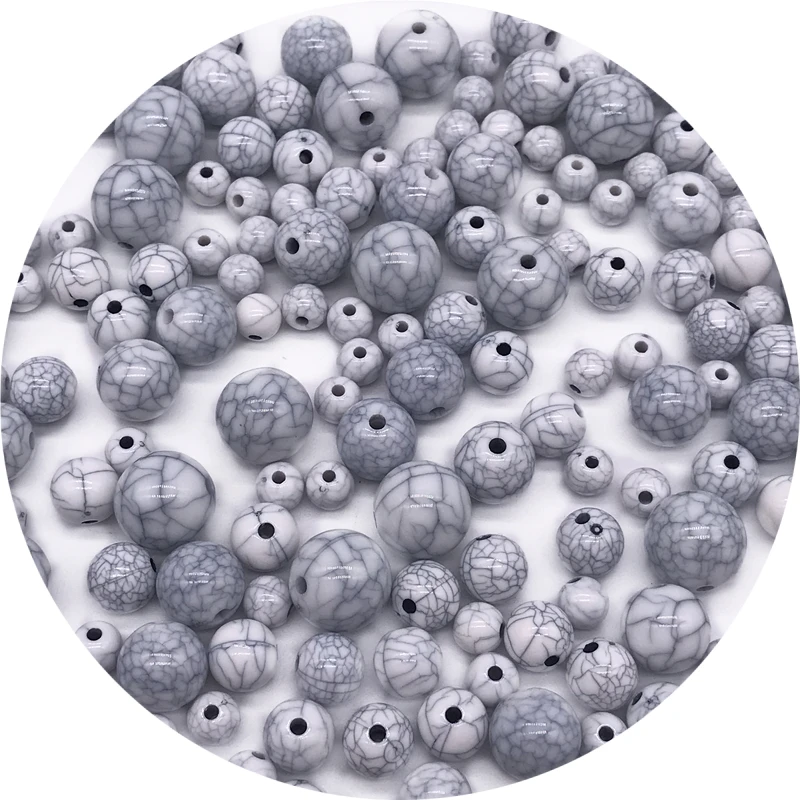 Бисер ручной работы из акрила 6/8/10/12 мм 100/100/50/30 шт. аксессуары для ювелирных