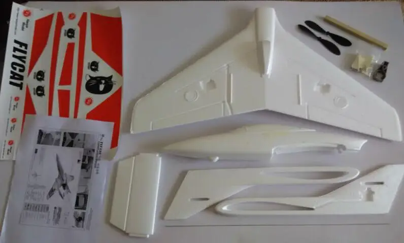 Летающий Кот RC модель самолета DIY Kit - Цвет: White Kit