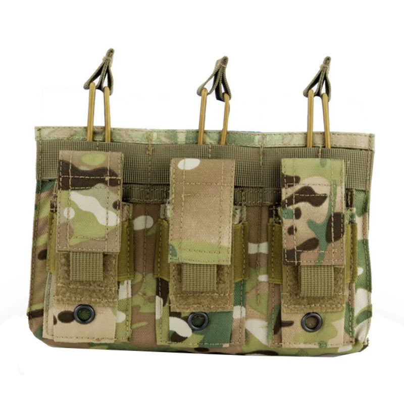 1000D нейлон тактический molle тройной Открытый-топ подсумок для журналов FAST AK AR M4 FAMAS Mag Pouch военный Пейнтбол оборудование Новое - Цвет: CP