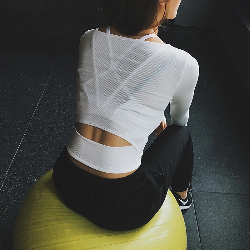 Футболка Monster Fitness Yoga топы для женщин Йога тренажерный зал компрессия женская