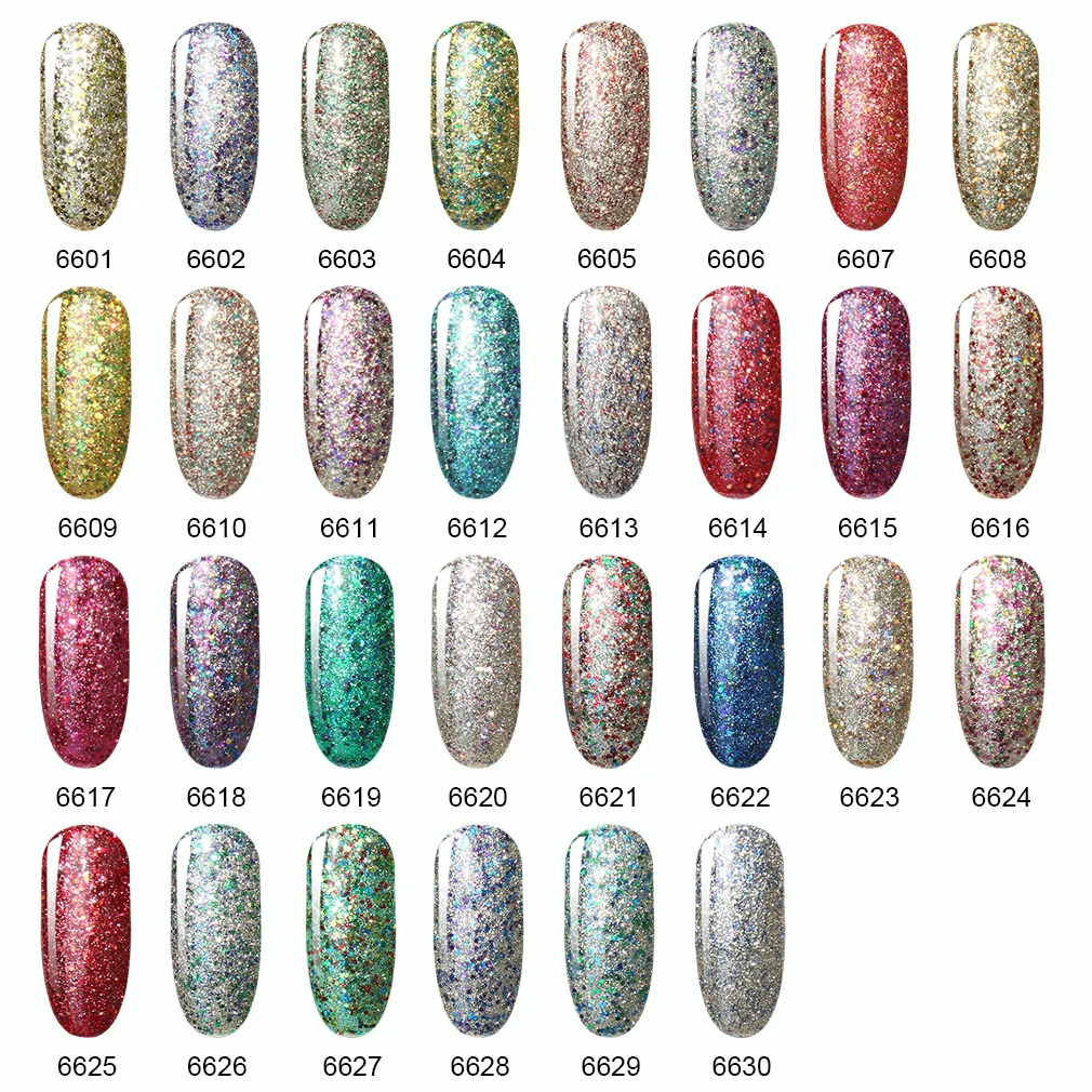 Inagla Starry Series Nail Polish 5ml Red Gold Blue Soak Off UV Gel Polish Glue Lacquer Manicure Nail Art Varnish Tool