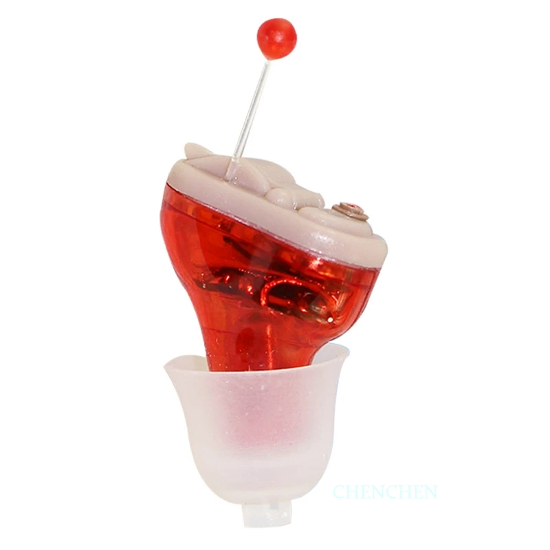 2019 Hot Sale Novidade Design Red & Blue Mini Invisível Aparelho Auditivo do Ouvido para o Presente Idosos 11 Cheap Aparelhos auditivos