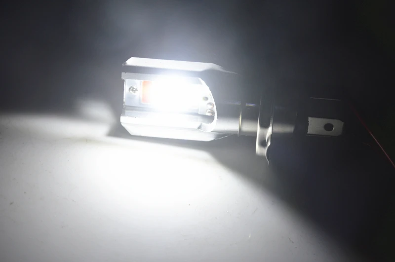 1 шт. H4 светодиодная фара мотоцикла лампы COB Led 1500LM Hi короче спереди и длиннее
